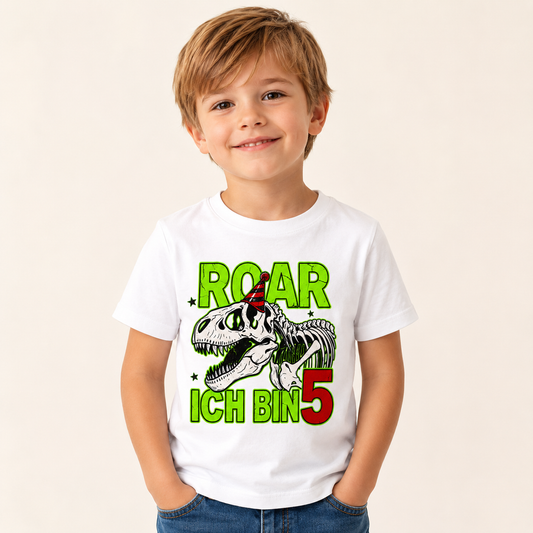 Dino Geburtstagsshirt Junge T-Rex Kinder T-Shirt zum Geburtstag