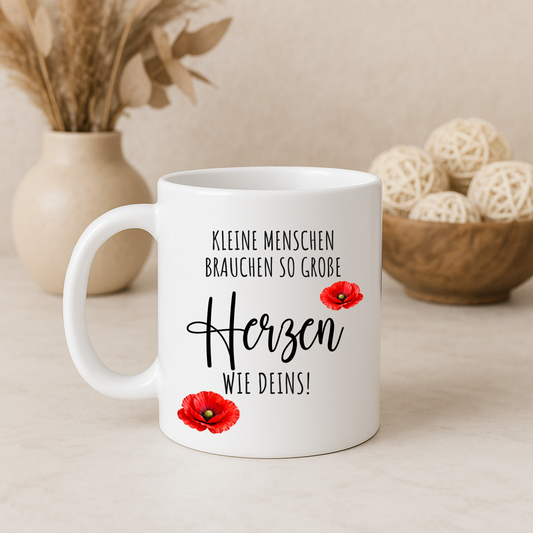 Personalisierte Tasse „Lieblingsmensch“ – Name & Blumenmotiv