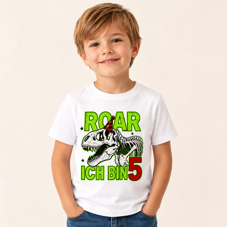 Dino Geburtstagsshirt Junge T-Rex Kinder T-Shirt zum Geburtstag