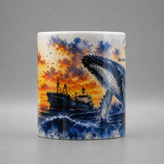 Buckelwal Tasse „Hope / Timmy“ – Wal Andenken, Meer Tasse, Ozean Kunst, Hoffnung & Schutz, Geschenk für Meeresliebhaber