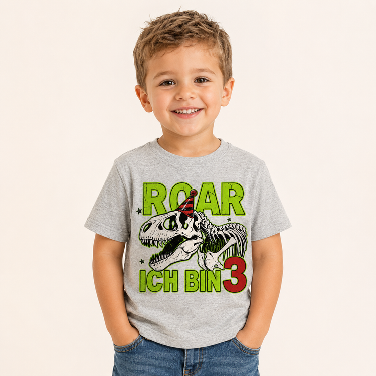 Dino Geburtstagsshirt Junge T-Rex Kinder T-Shirt zum Geburtstag