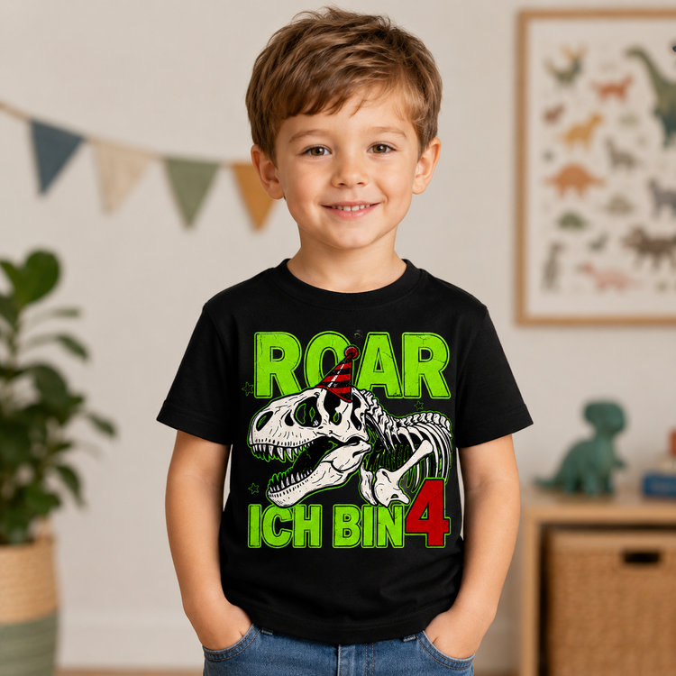 Dino Geburtstagsshirt Junge T-Rex Kinder T-Shirt zum Geburtstag