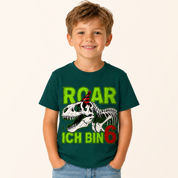 Dino Geburtstagsshirt Junge T-Rex Kinder T-Shirt zum Geburtstag
