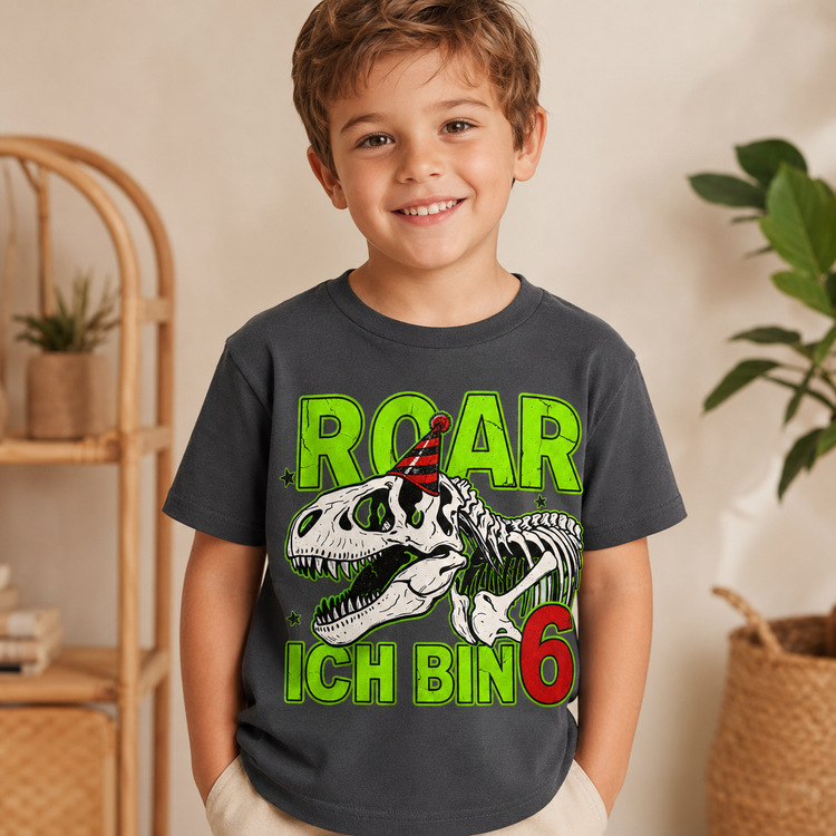 Dino Geburtstagsshirt Junge T-Rex Kinder T-Shirt zum Geburtstag