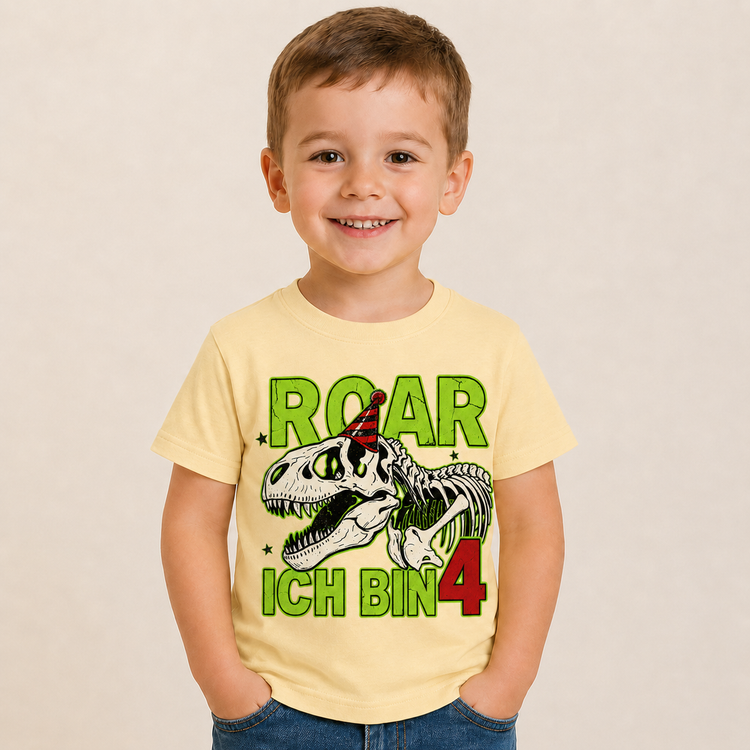 Dino Geburtstagsshirt Junge T-Rex Kinder T-Shirt zum Geburtstag
